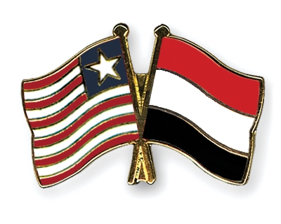 Fahnen Pins Liberia Jemen