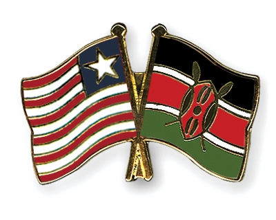 Fahnen Pins Liberia Kenia