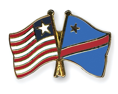 Fahnen Pins Liberia Kongo-Demokratische-Republik