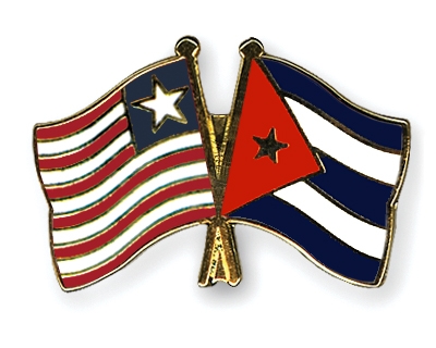 Fahnen Pins Liberia Kuba
