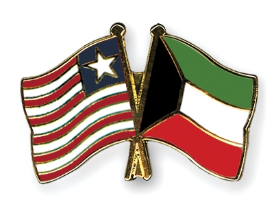 Fahnen Pins Liberia Kuwait