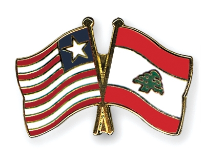 Fahnen Pins Liberia Libanon