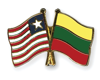 Fahnen Pins Liberia Litauen