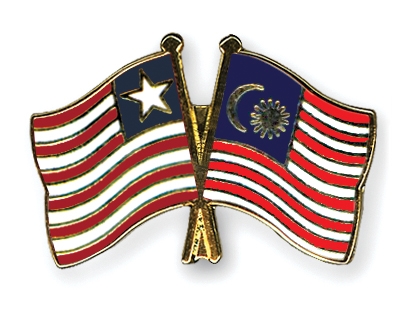 Fahnen Pins Liberia Malaysia