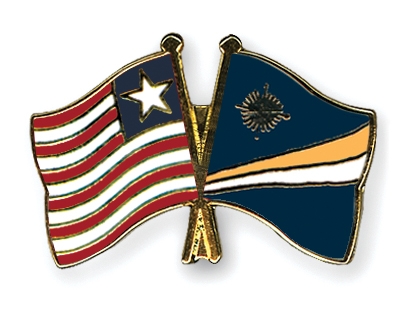 Fahnen Pins Liberia Marshallinseln