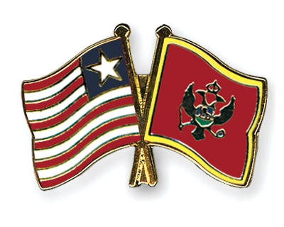 Fahnen Pins Liberia Montenegro