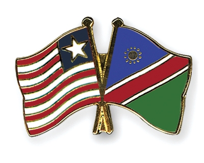 Fahnen Pins Liberia Namibia