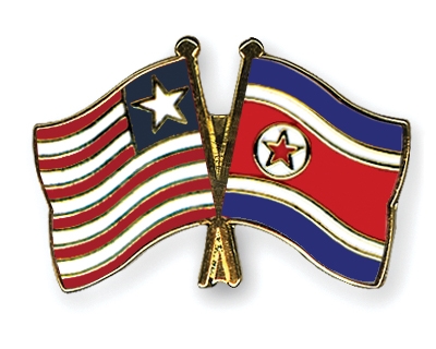 Fahnen Pins Liberia Nordkorea