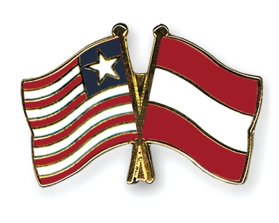 Fahnen Pins Liberia sterreich