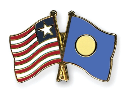 Fahnen Pins Liberia Palau