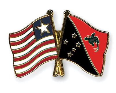 Fahnen Pins Liberia Papua-Neuguinea