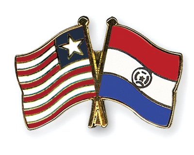 Fahnen Pins Liberia Paraguay