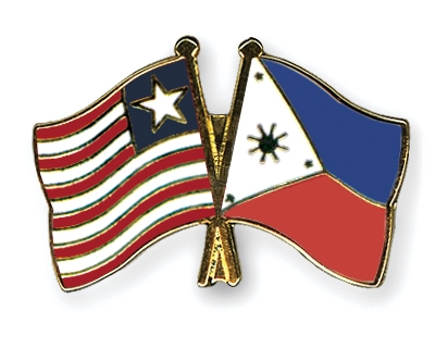 Fahnen Pins Liberia Philippinen