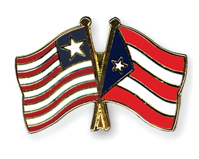 Fahnen Pins Liberia Puerto-Rico