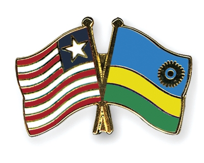 Fahnen Pins Liberia Ruanda