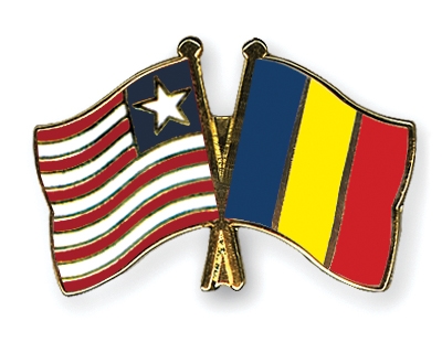 Fahnen Pins Liberia Rumnien