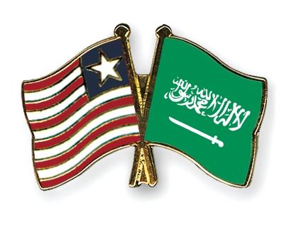 Fahnen Pins Liberia Saudi-Arabien