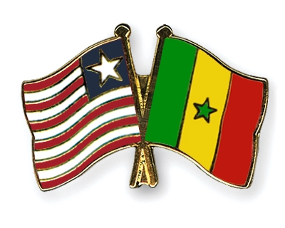 Fahnen Pins Liberia Senegal
