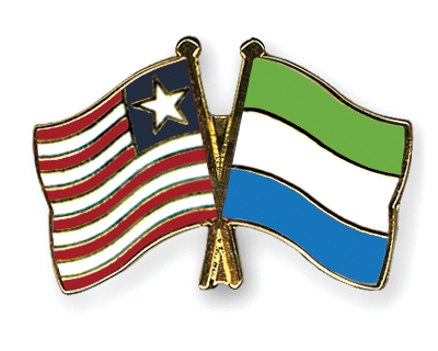 Fahnen Pins Liberia Sierra-Leone