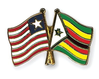 Fahnen Pins Liberia Simbabwe