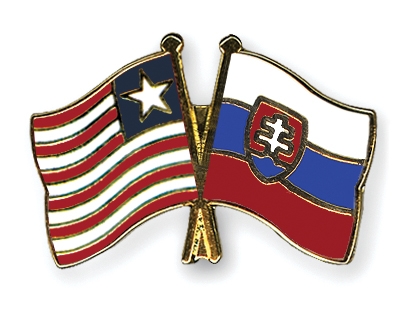 Fahnen Pins Liberia Slowakei