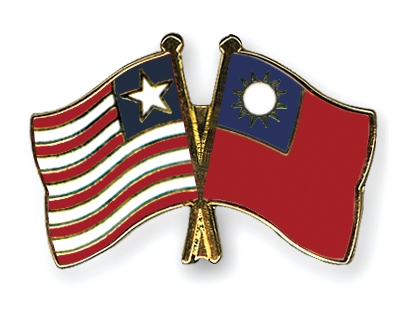 Fahnen Pins Liberia Taiwan
