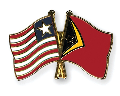 Fahnen Pins Liberia Timor-Leste