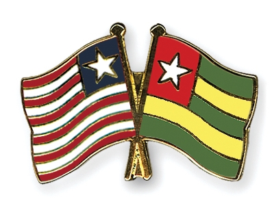 Fahnen Pins Liberia Togo