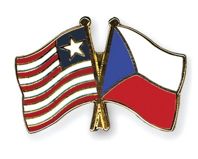 Fahnen Pins Liberia Tschechische-Republik