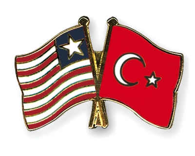 Fahnen Pins Liberia Trkei