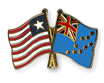 Fahnen Pins Liberia Tuvalu