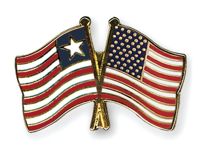 Fahnen Pins Liberia USA