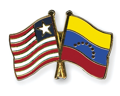 Fahnen Pins Liberia Venezuela