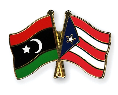 Fahnen Pins Libyen Puerto-Rico