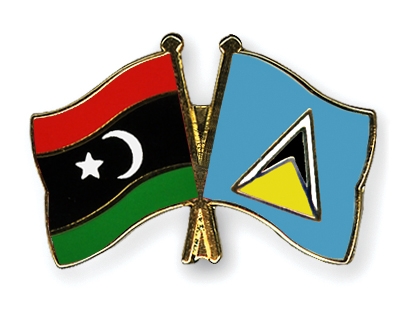 Fahnen Pins Libyen St-Lucia