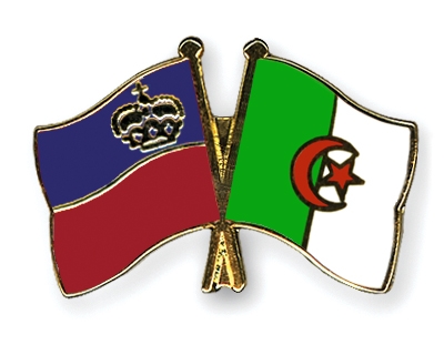 Fahnen Pins Liechtenstein Algerien