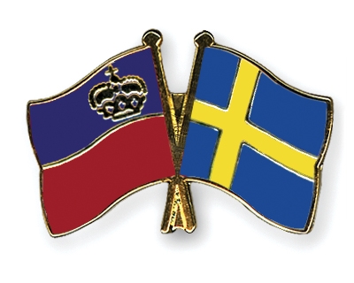 Fahnen Pins Liechtenstein Schweden