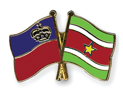 Fahnen Pins Liechtenstein Surinam