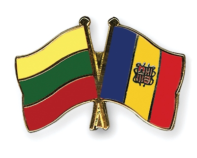 Fahnen Pins Litauen Andorra