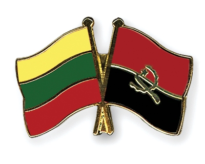 Fahnen Pins Litauen Angola
