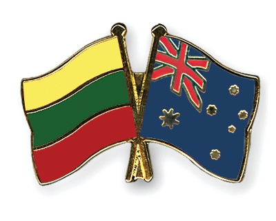 Fahnen Pins Litauen Australien