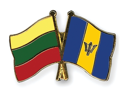 Fahnen Pins Litauen Barbados