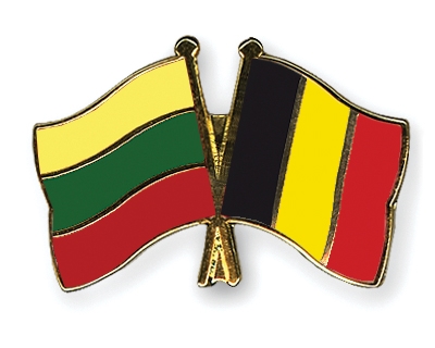 Fahnen Pins Litauen Belgien