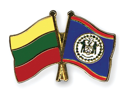 Fahnen Pins Litauen Belize