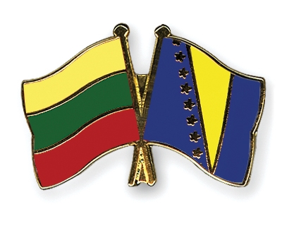 Fahnen Pins Litauen Bosnien-und-Herzegowina