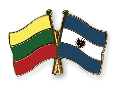 Fahnen Pins Litauen El-Salvador