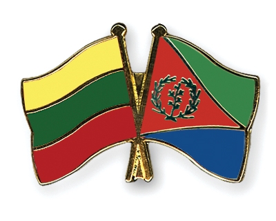 Fahnen Pins Litauen Eritrea