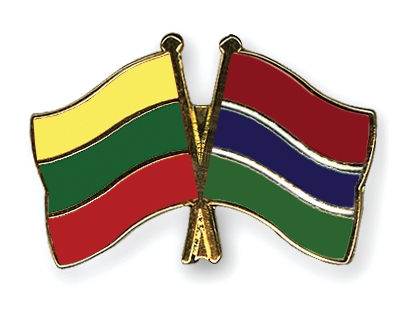Fahnen Pins Litauen Gambia