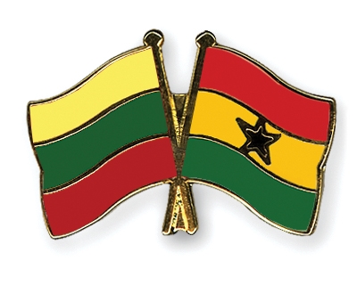 Fahnen Pins Litauen Ghana