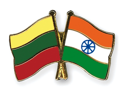 Fahnen Pins Litauen Indien